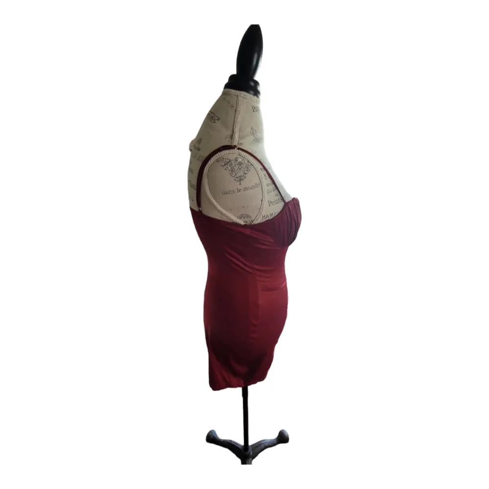 Privy Burgandy corsette Mini dress Size Large